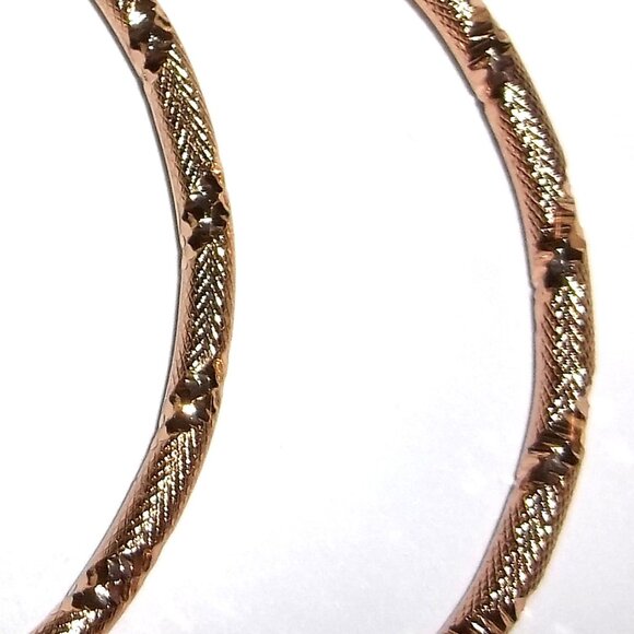2 1/2 Inch Gold Hoop Earrings Costume Jewelry Oversized Fashion Accessory C876 - Picture 3 of 4
